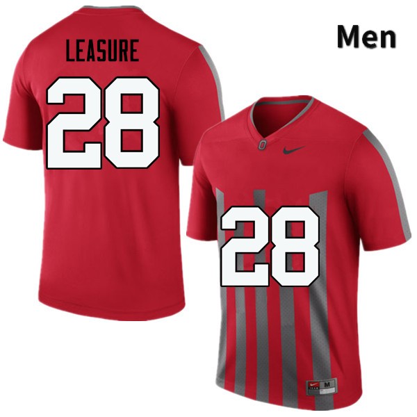 Ohio State Buckeyes Jordan Leasure Men's #28 Throwback Game Stitched College Football Jersey